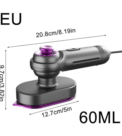 Plancha de vapor portátil sin usar tabla